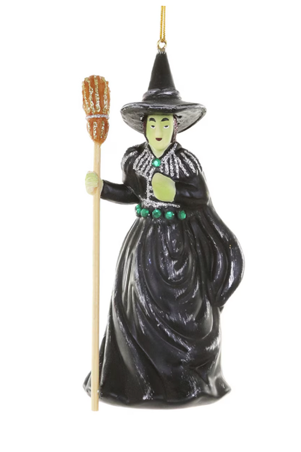 Glass Ornament - Wicked Witch of the West with Broom