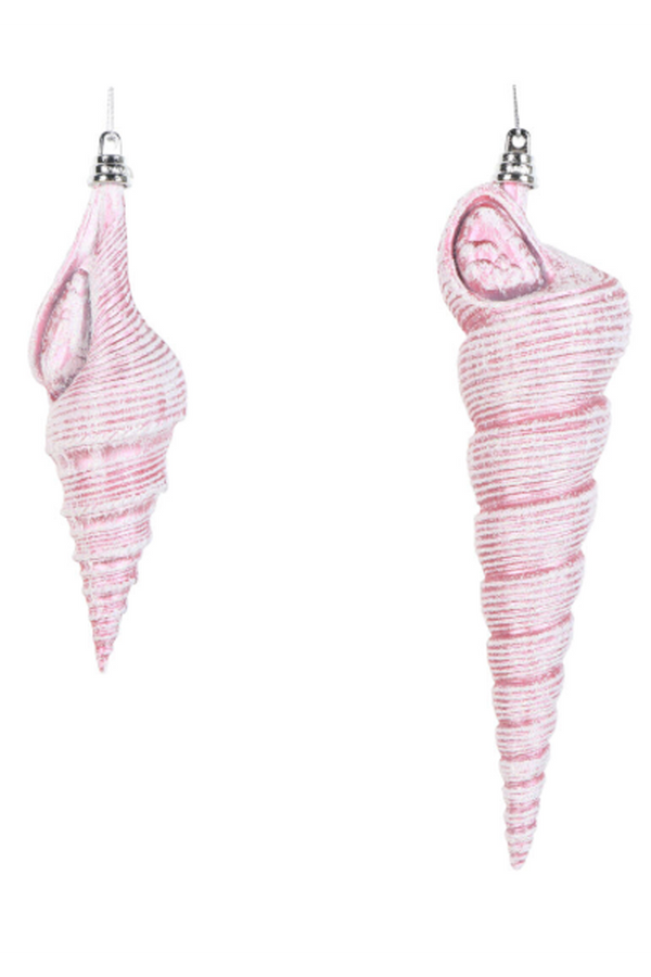 Shatterproof Ornament - Conical Shell Pink