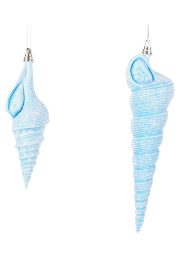 Shatterproof Ornament - Conical Shell Turquoise