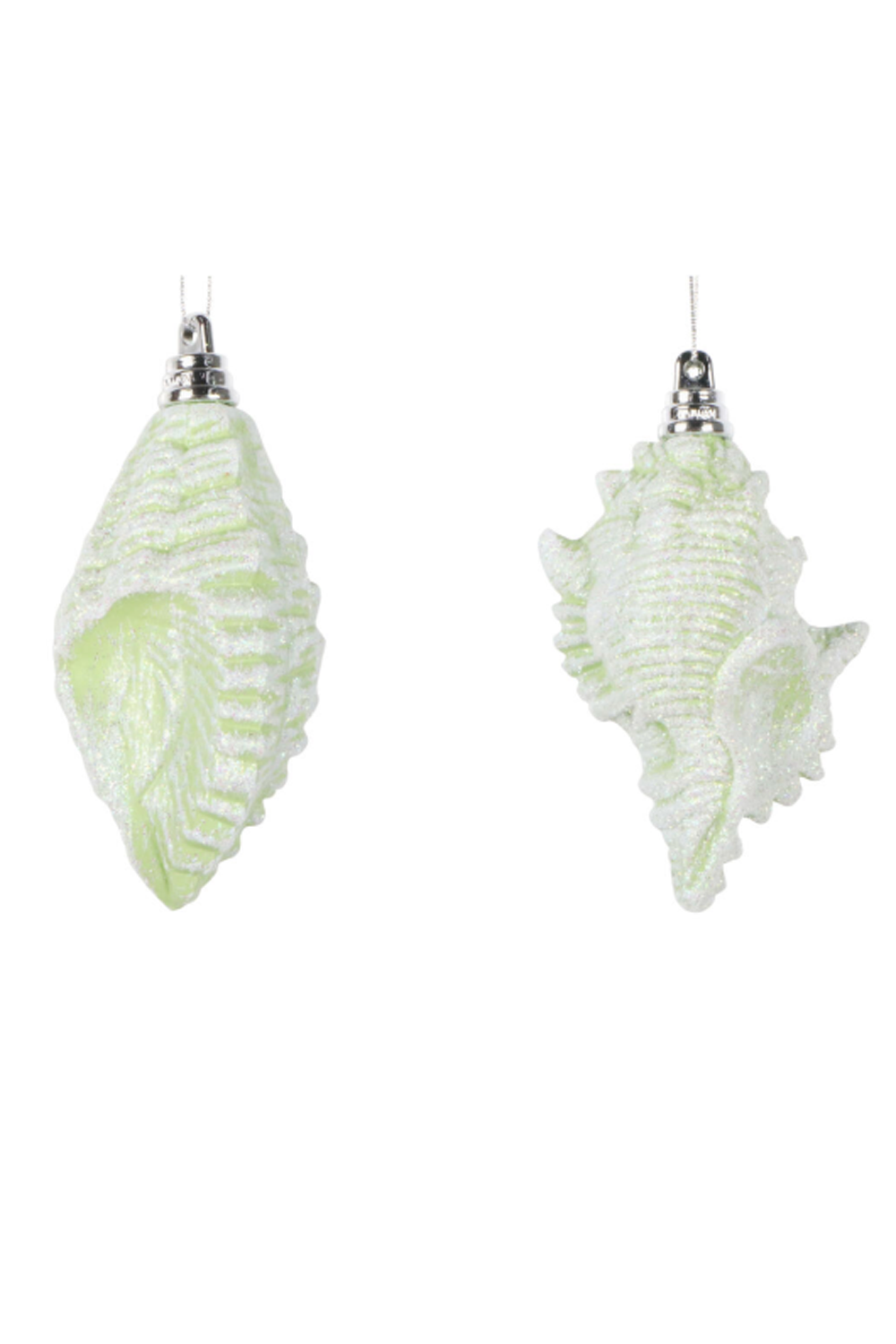 Shatterproof Ornament - Conch Shell Celadon