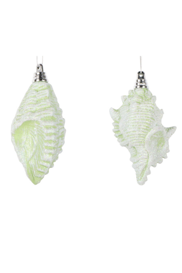 Shatterproof Ornament - Conch Shell Celadon