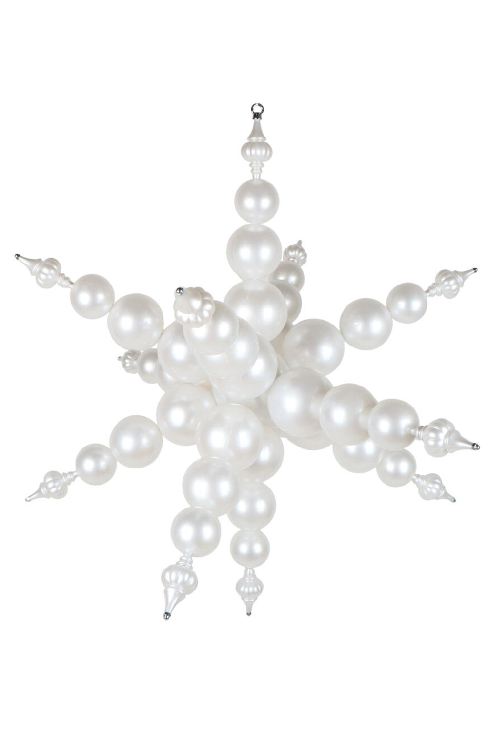 Huge Candy Starburst Finial Decoration - White