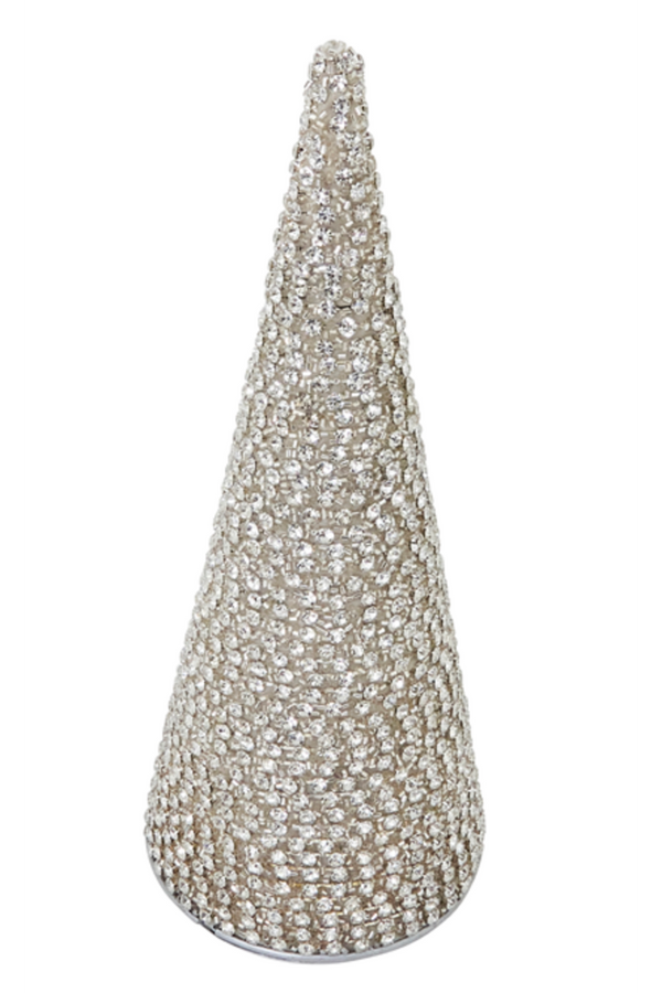 Rhinestone Tree Figure - Silver