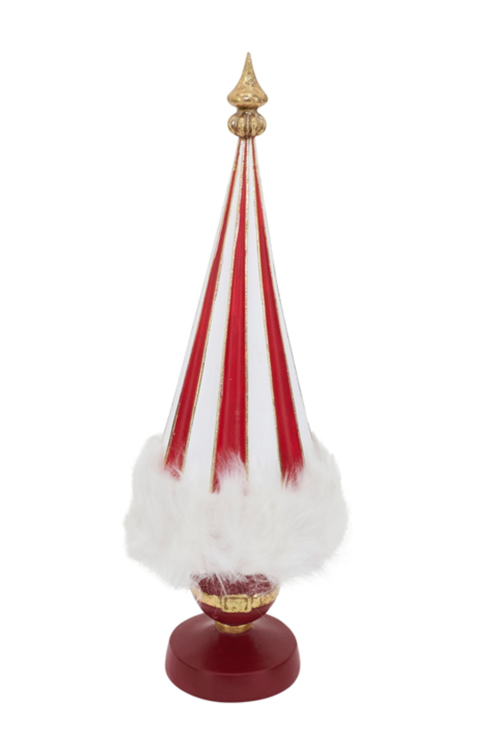 Christmas Tree with Fur - Red & White