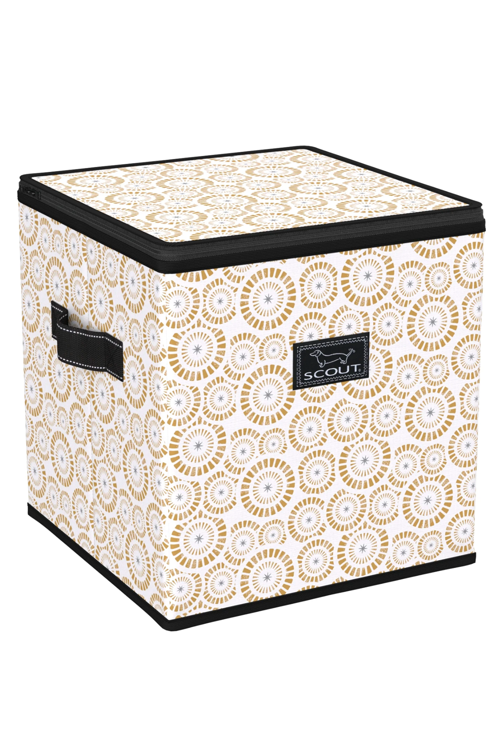 Joy Box Ornament Storage Bin - "Golden Glow" H25