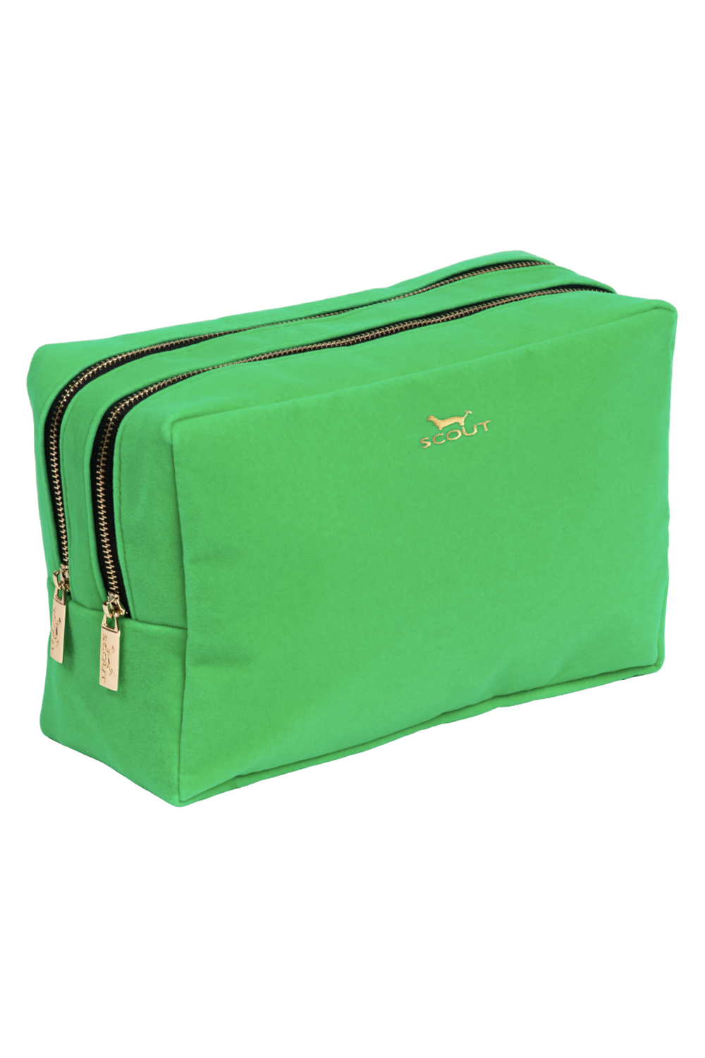 2 Way Toiletry Bag - "Green Velvet" H25