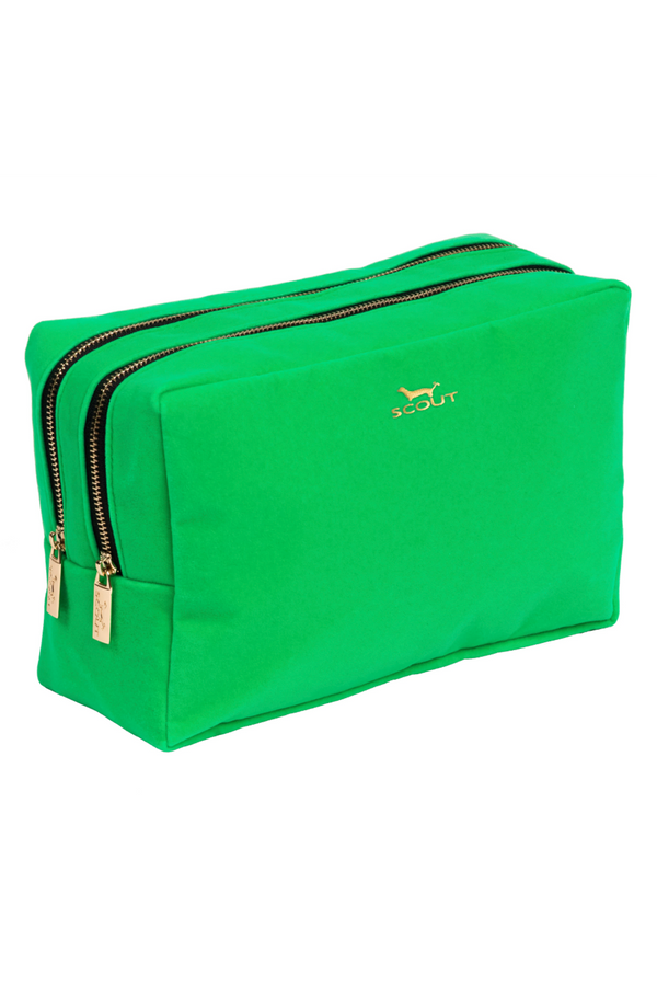 2 Way Toiletry Bag - "Green Velvet" H25