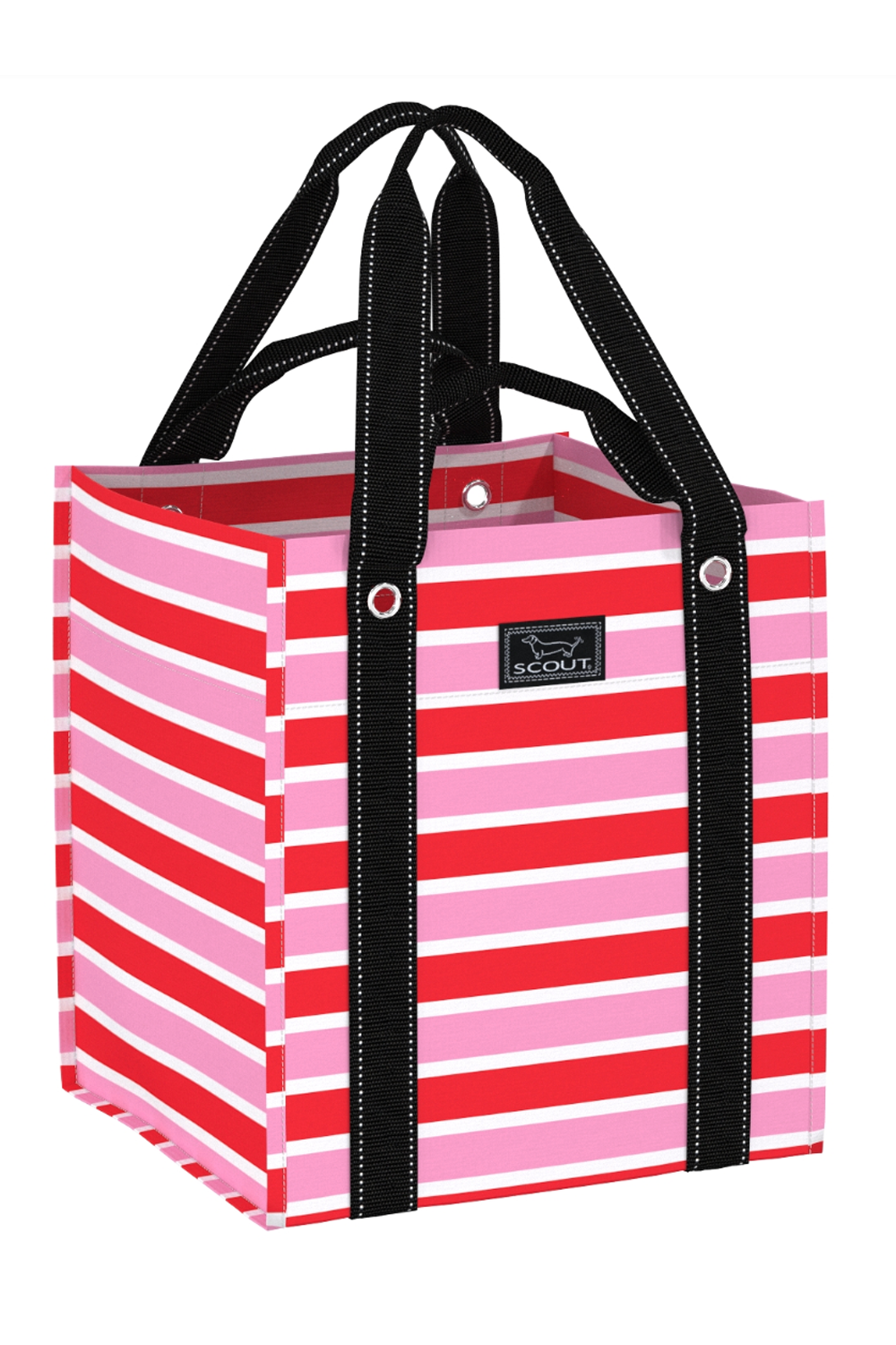 Bagette Grocery Bag - "Candy Striper" H25