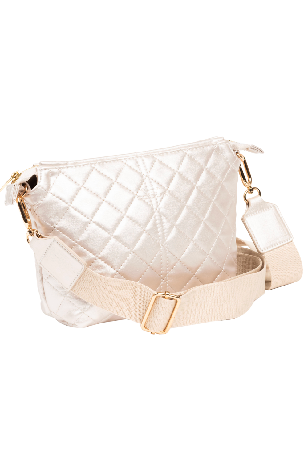 Emily Crossbody Purse - "Champagne Quilted" H25