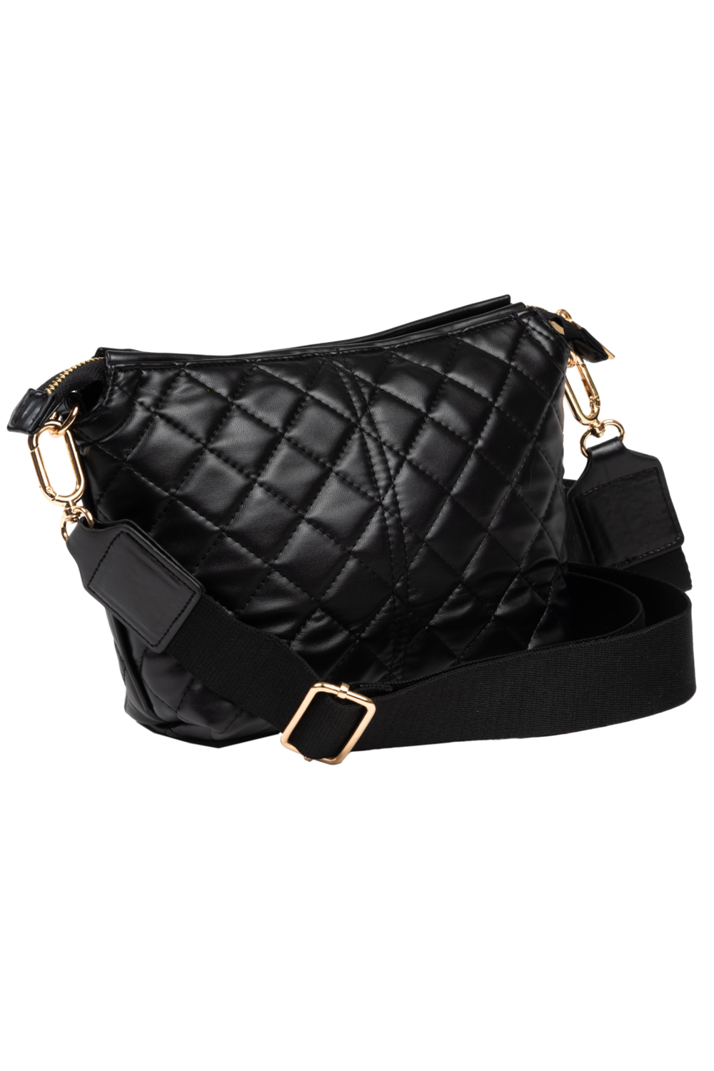 Emily Crossbody Purse - "Black Quilted" H25