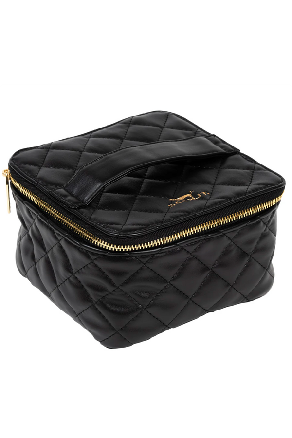 Hidden Gem Travel Jewelry Case - "Black Quilted" H25