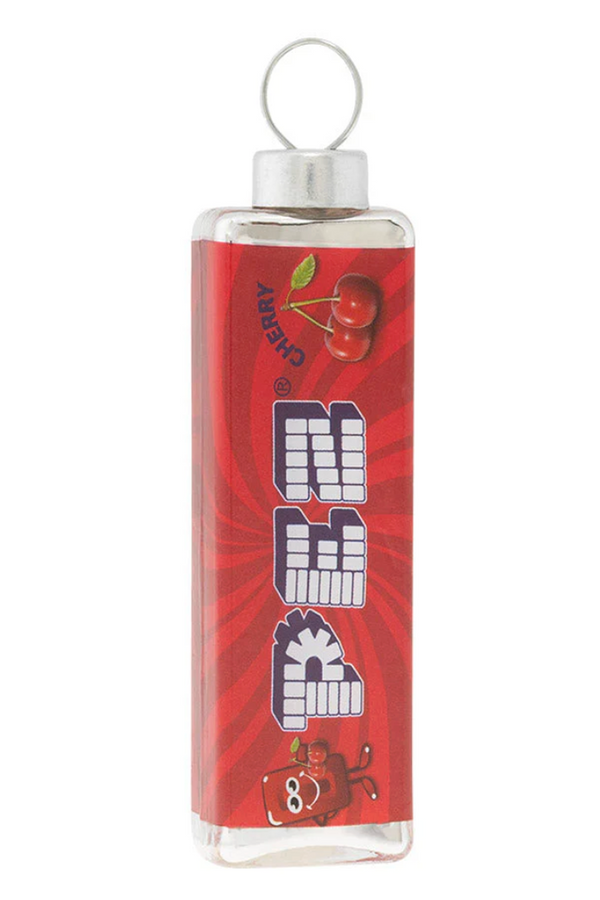 Glass Ornament - Cherry Pez Candy