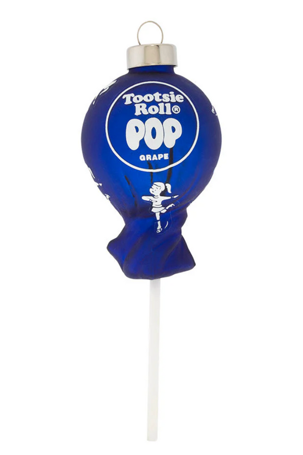 Glass Ornament - Tootsie Roll Pop Grape
