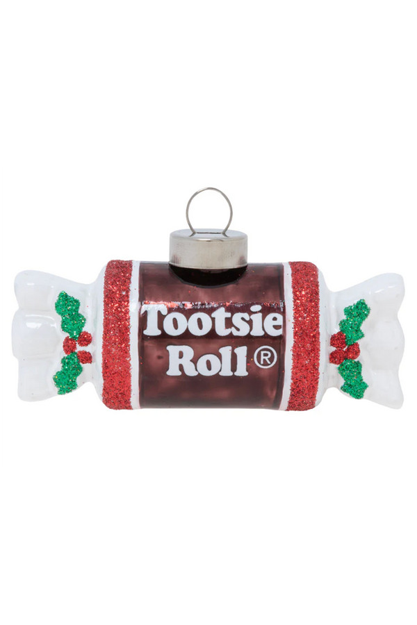 Glass Ornament - Holiday Tootsie Roll