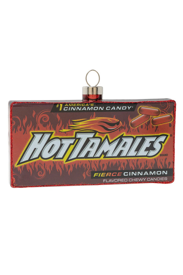 Glass Ornament - Hot Tamales Box
