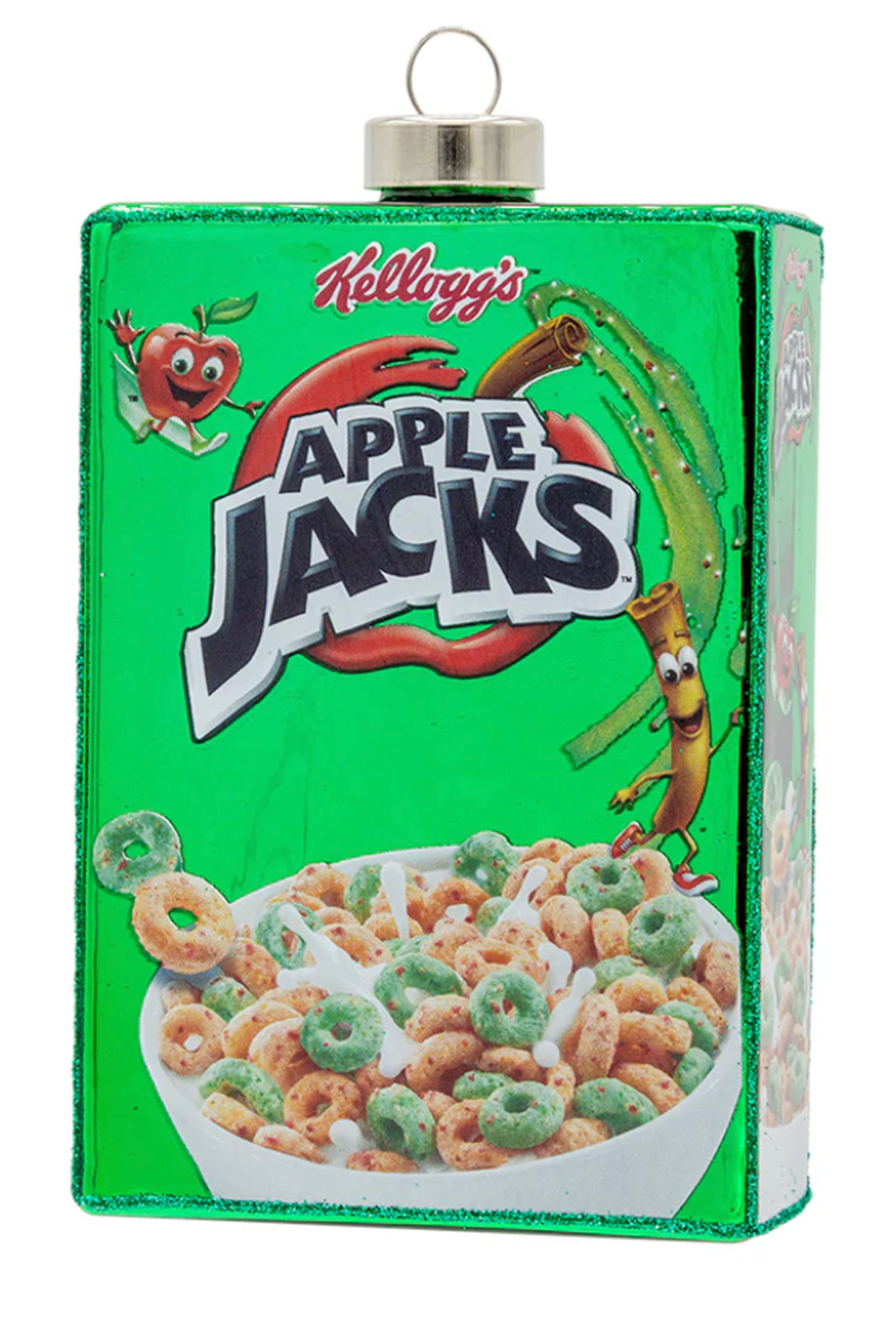Glass Ornament - Kelloggs Apple Jacks Cereal Box
