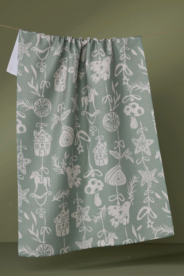 Geometry Kitchen Tea Towel - Cozy Ornaments