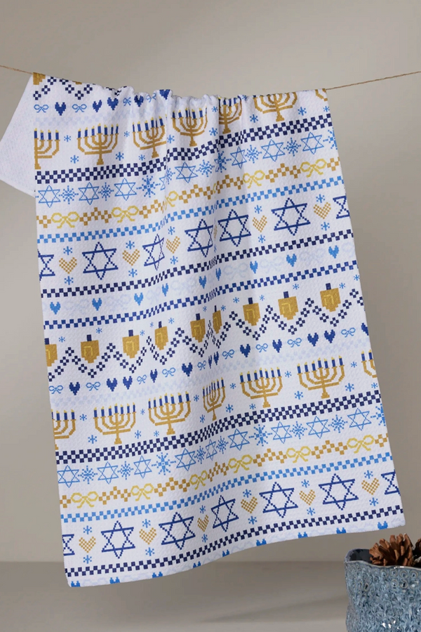 Geometry Kitchen Tea Towel - Hanukkah Sweater