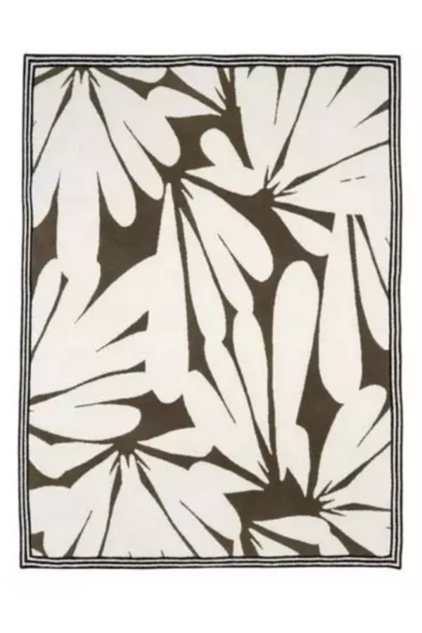 CozyChic Daisy Petal Throw - Khaki Green