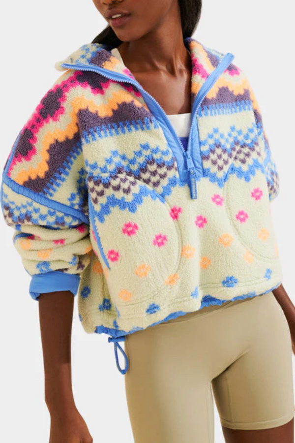 FP Mountain High 1/2 Zip - Printed Isleknit Spring Meadow