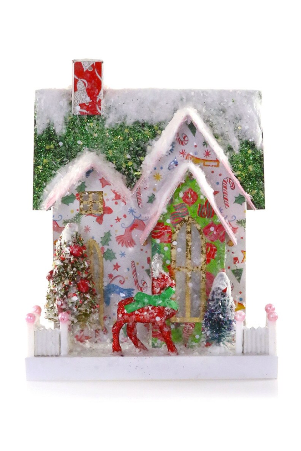 Whimsical Village House - Retro Reindeer Abode