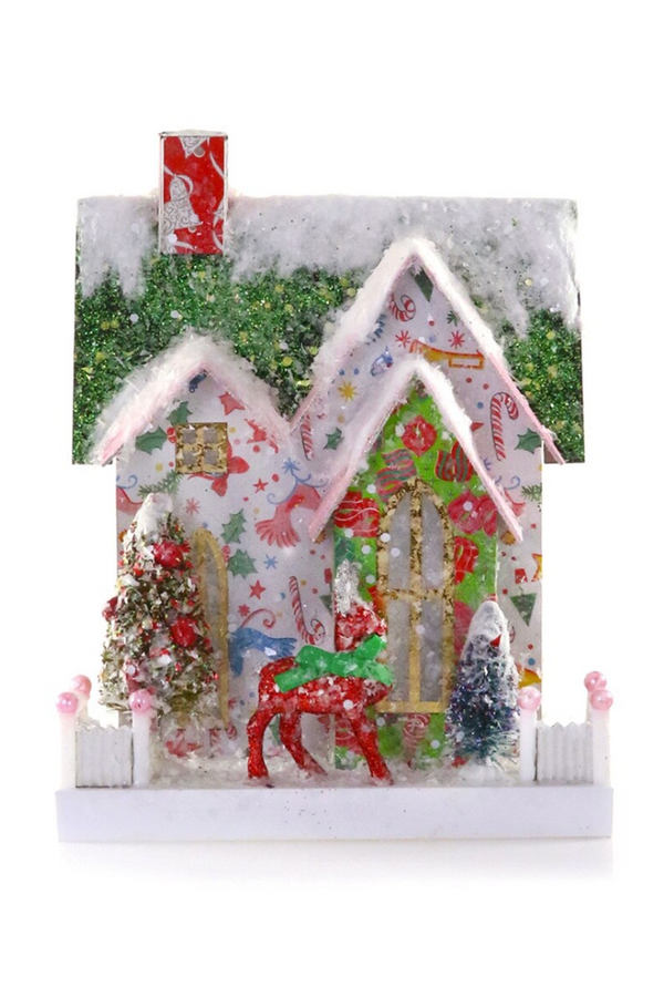 Whimsical Village House - Retro Reindeer Abode