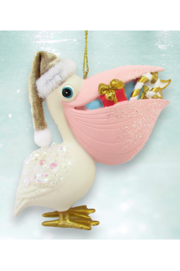 Funky Ornament - Pelican with Gifts
