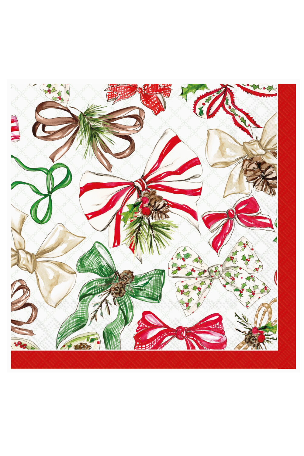 Cocktail Napkin Pack - Christmas Bows