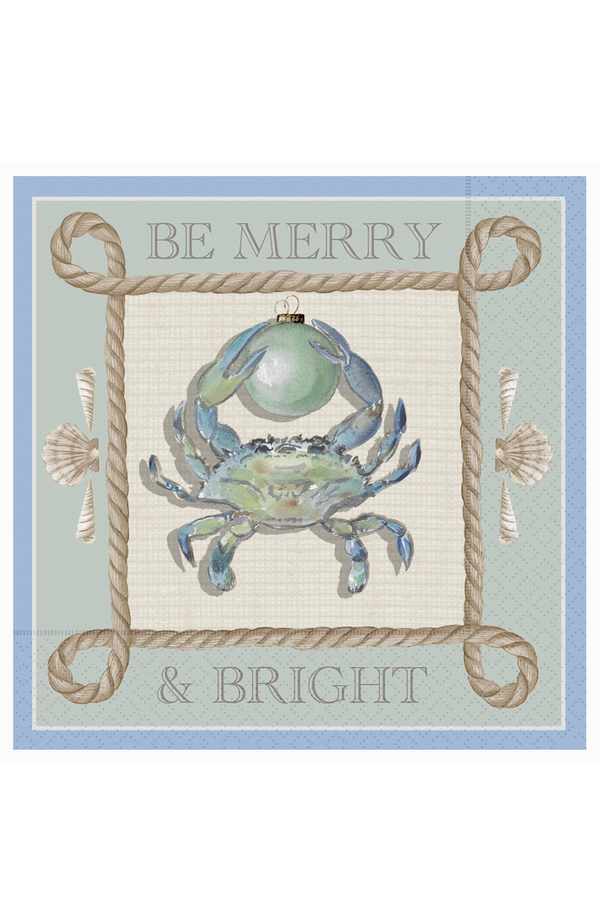 Cocktail Napkin Pack - Christmas Crab