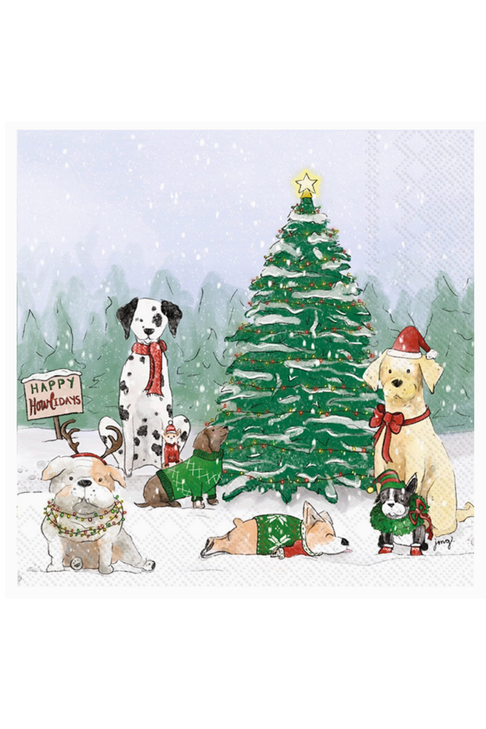 Cocktail Napkin Pack - HOLIDAY PUPS