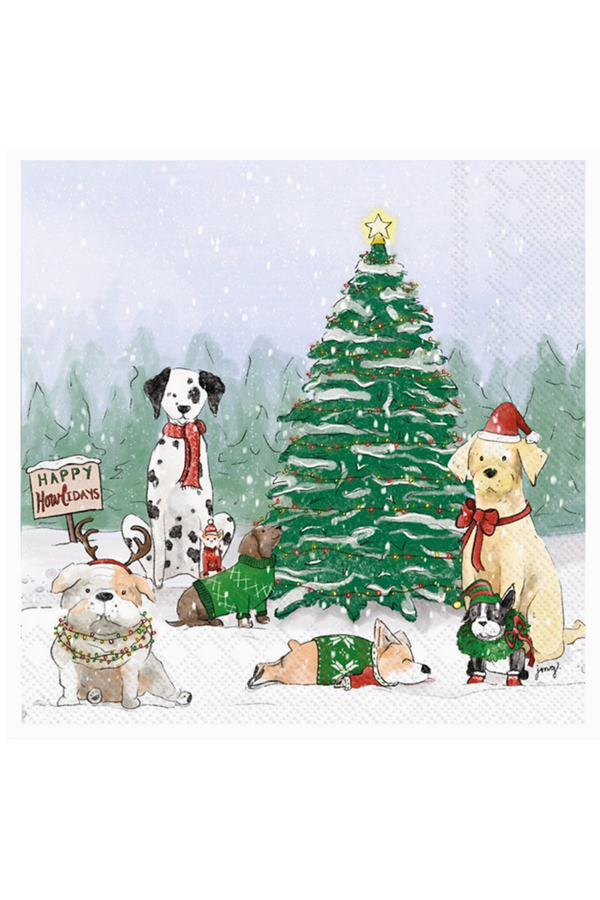 Cocktail Napkin Pack - HOLIDAY PUPS