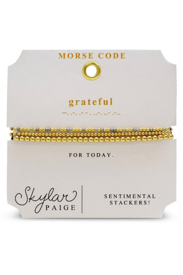 Skylar Sentimental Bracelet - Grateful Marvelous Metallic