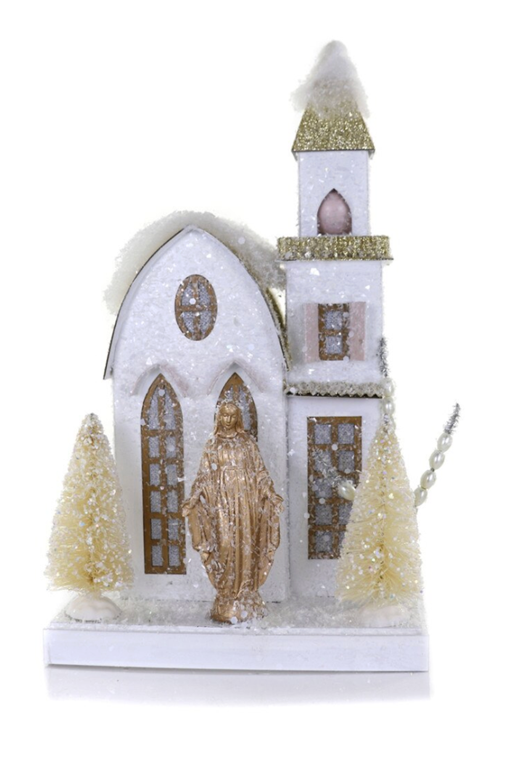 Whimsical Village House - Petite White Church