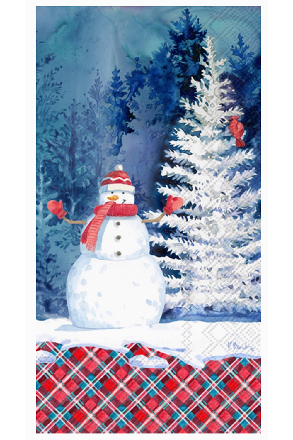 Guest Napkin Pack - Frosted Snowman
