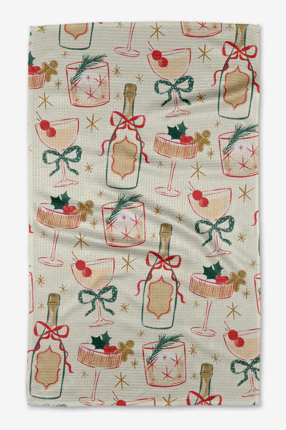 Geometry Kitchen Tea Towel - Christmas Cocktails