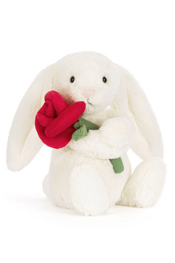 JELLYCAT Bashful Bunny with Rose
