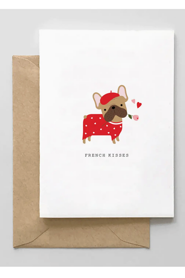 MB Valentine Greeting Card - French Kisses