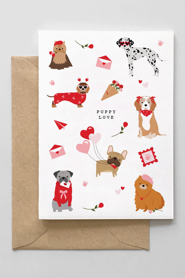 MB Valentine Greeting Card - Puppy Love