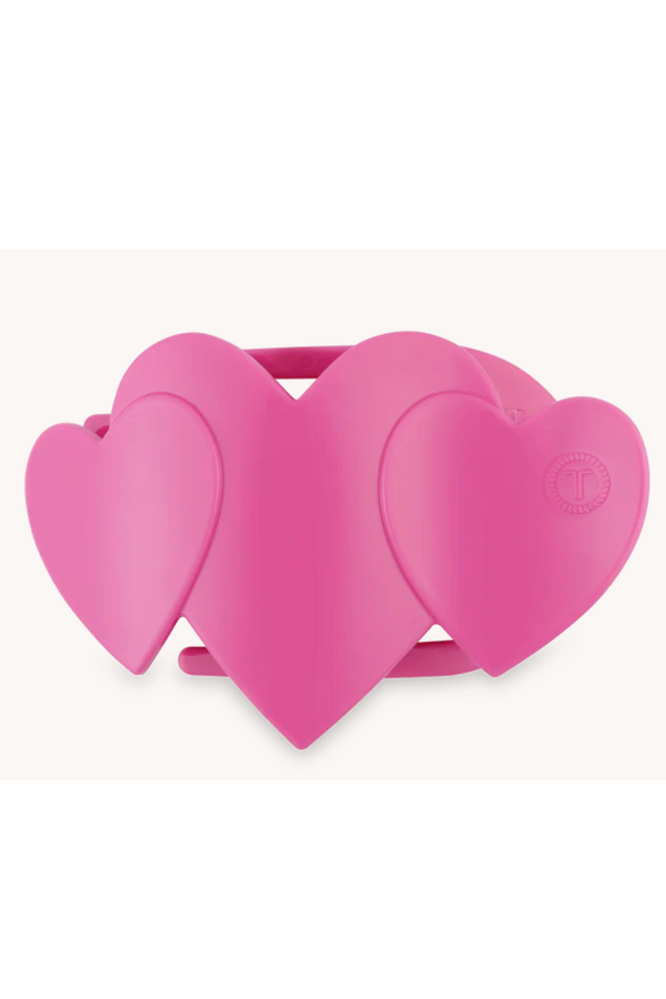 Teleties Heart to Heart Hair Clip - Pink