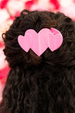 Teleties Heart to Heart Hair Clip - Pink