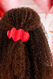 Teleties Heart to Heart Hair Clip - Red