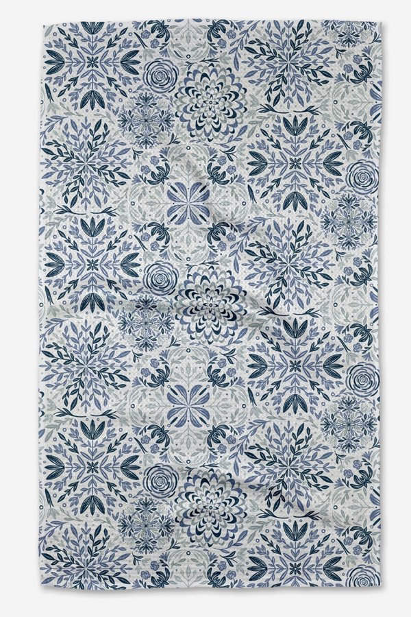 Geometry Kitchen Tea Towel - Floral Medallions