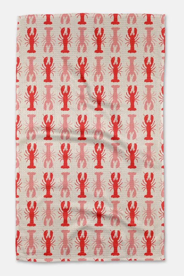 Geometry Kitchen Tea Towel - Lobster Stripe