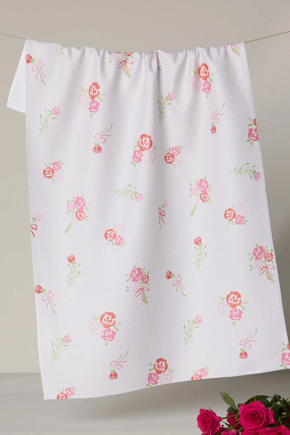 Geometry Kitchen Tea Towel - Rosy Cheeks