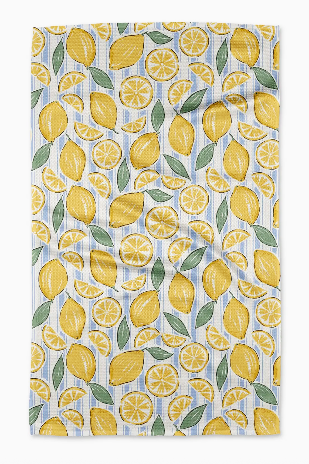 Geometry Kitchen Tea Towel - Sour Lemon Stripes