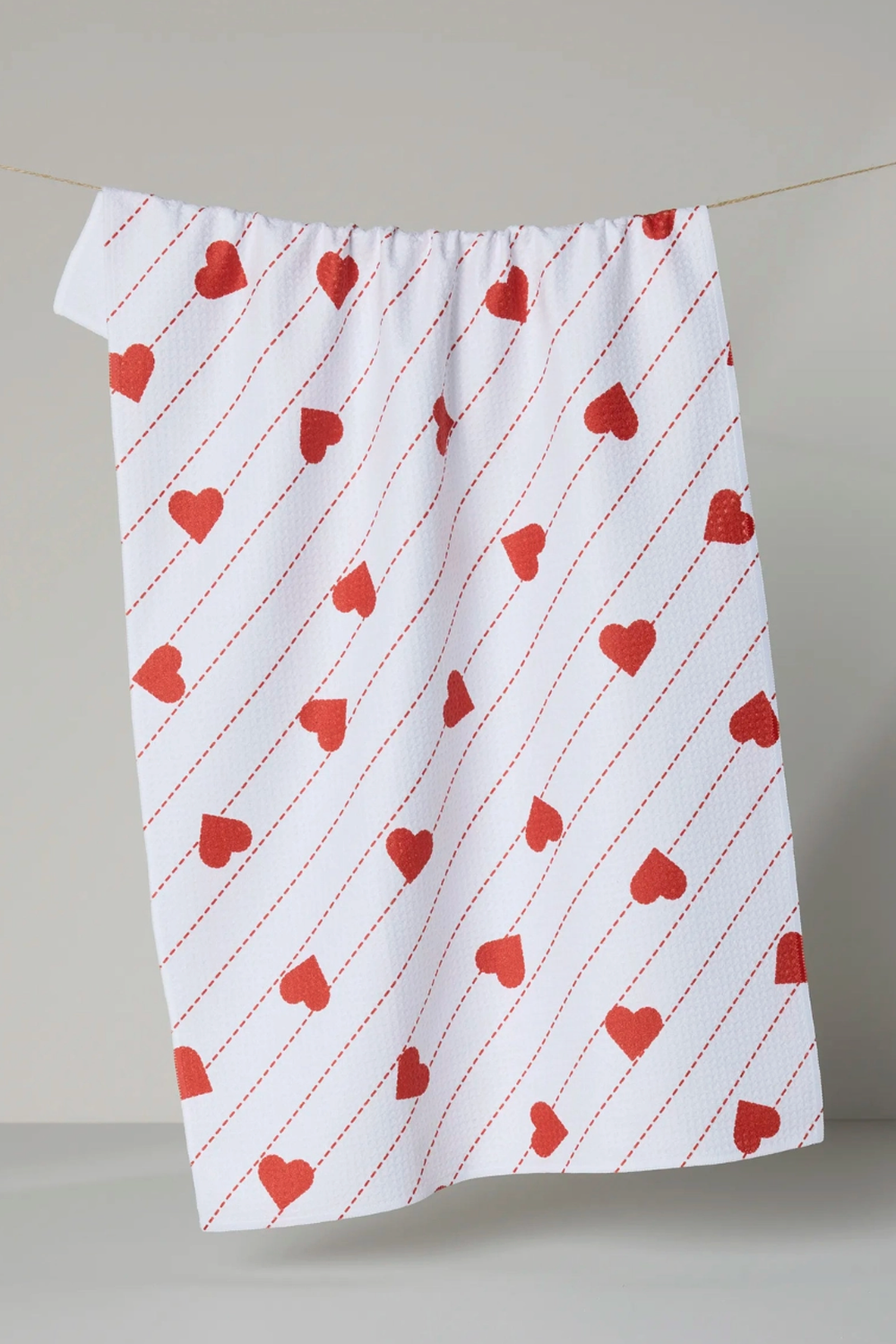 Geometry Kitchen Tea Towel - Stitched Heart