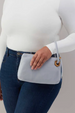 Daisy Daze Wristlet - Velvet Hide Indigo Cloud