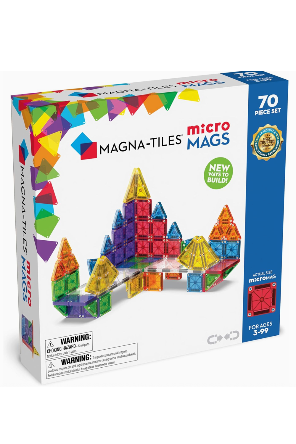 Magna-Tiles Micromags 70 Piece Deluxe Set