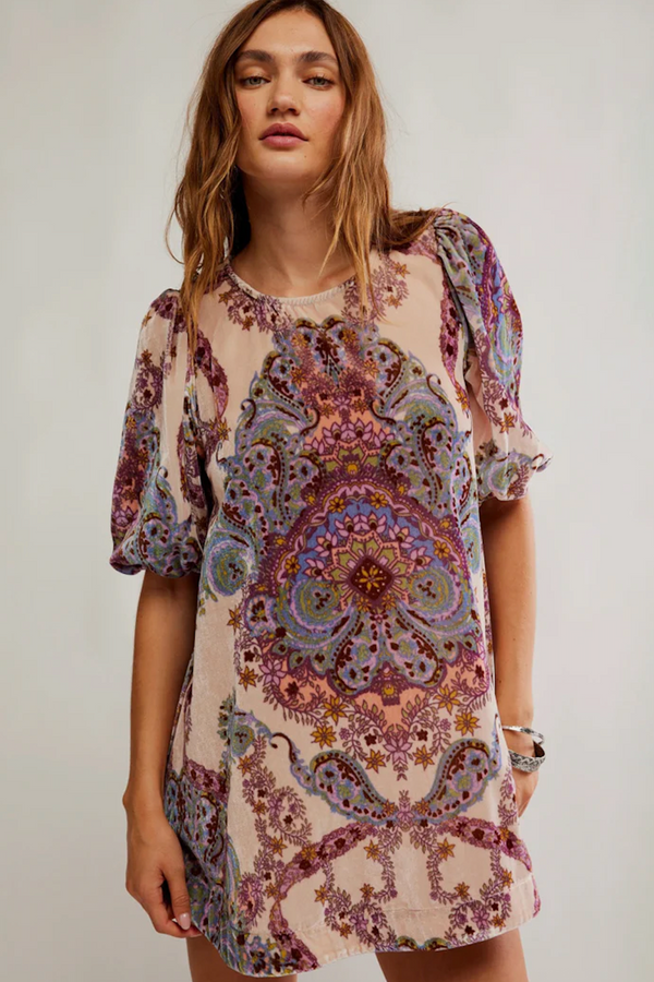 FP Maye Printed Velvet Tunic - Tea Combo