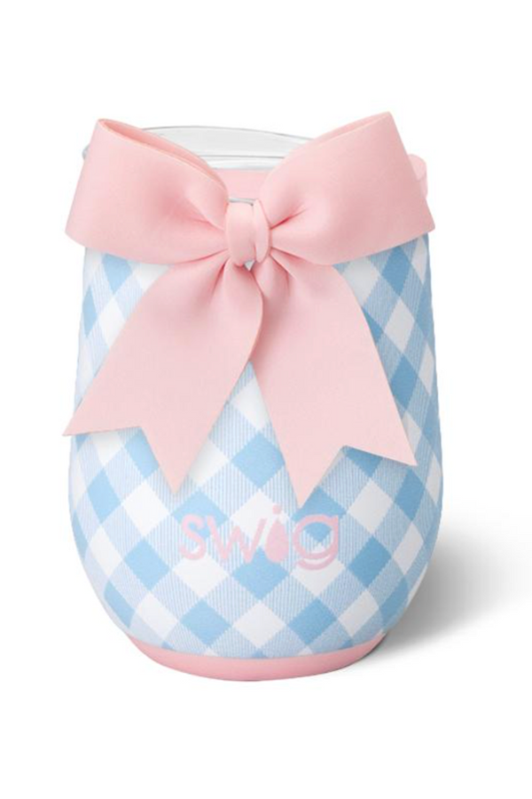 Modern Stemless Wine Tumbler - Gingham